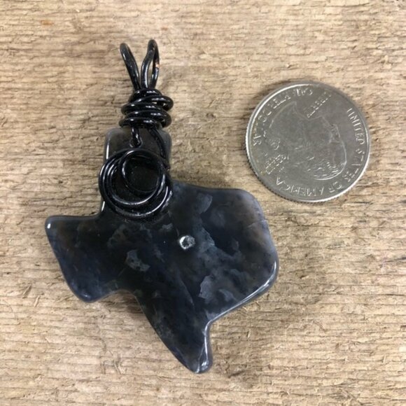 Smoky Agate w/ Druzy Window Texas Necklace Pendant - Picture 3 of 5